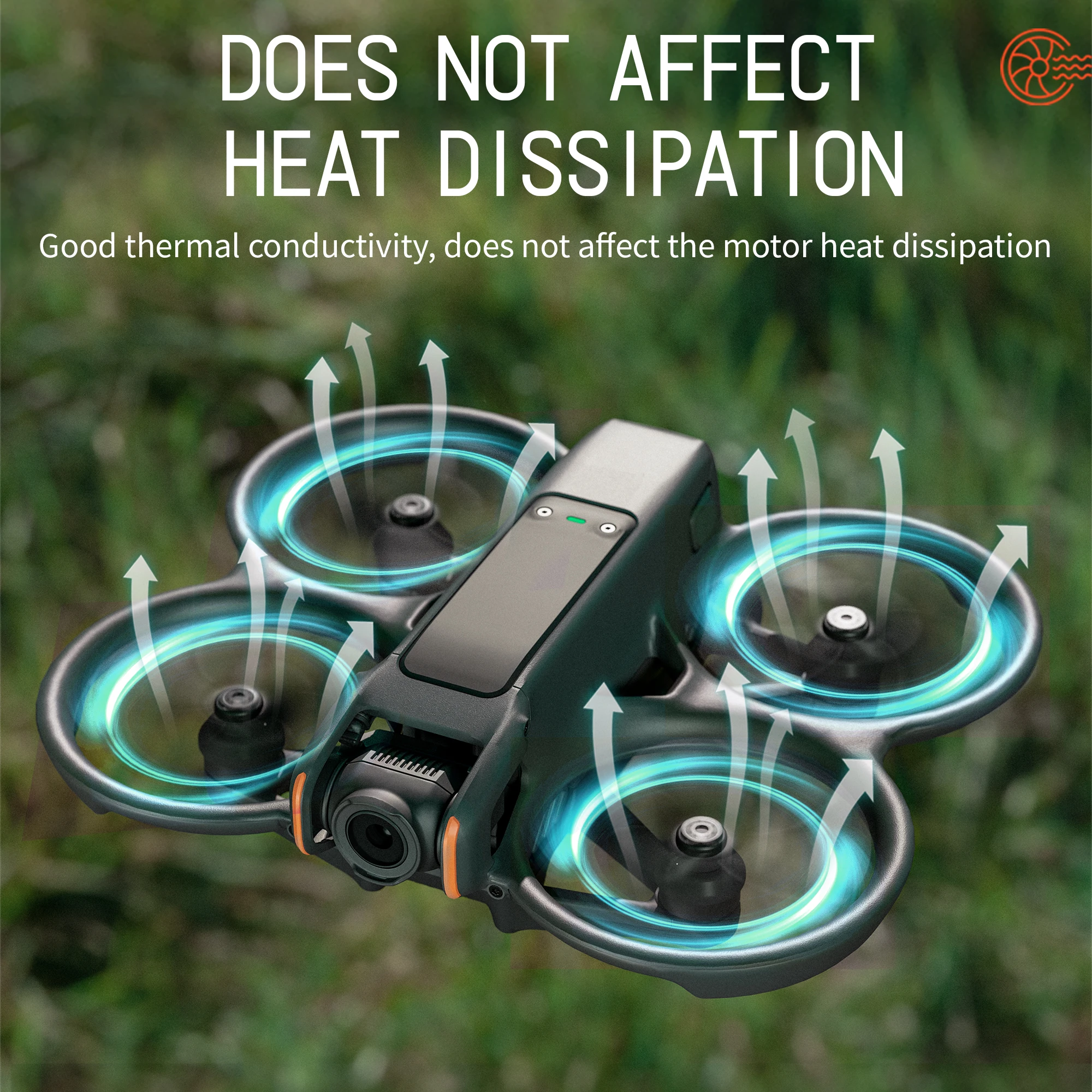 غطاء محرك STARTRC لملحقات DJI Avata 2 غطاء حماية للمحرك مضاد للتصادم والغبار وخفيف الوزن