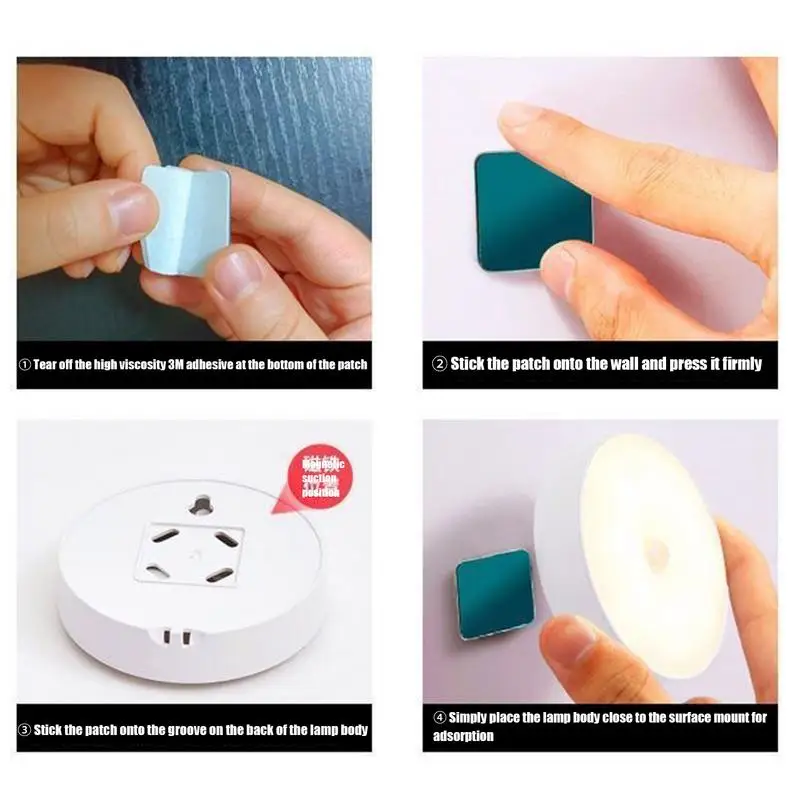 Sensor LED Night Light Magnetic USB Charging LED Lamp Lighting Tool With Inductive Automatic Controller For Corridors Basements