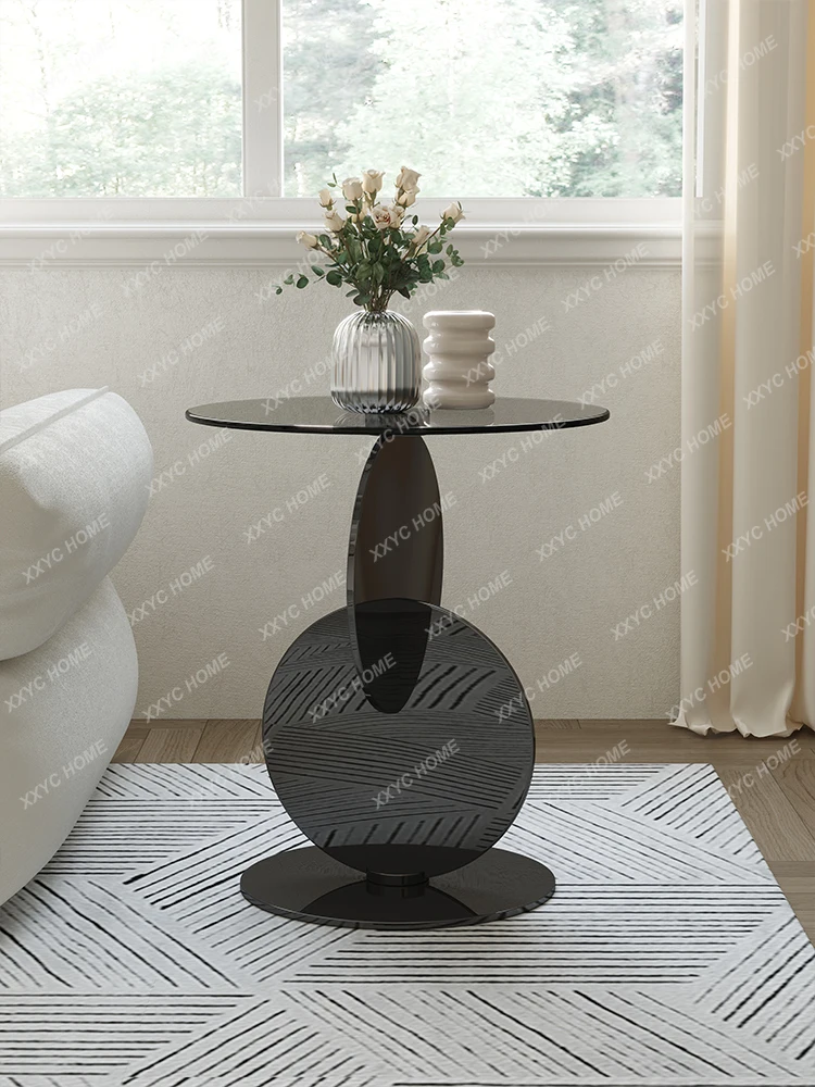 Side Table Simple Grid Corner Table Small Apartment Living Room Balcony Small round Table