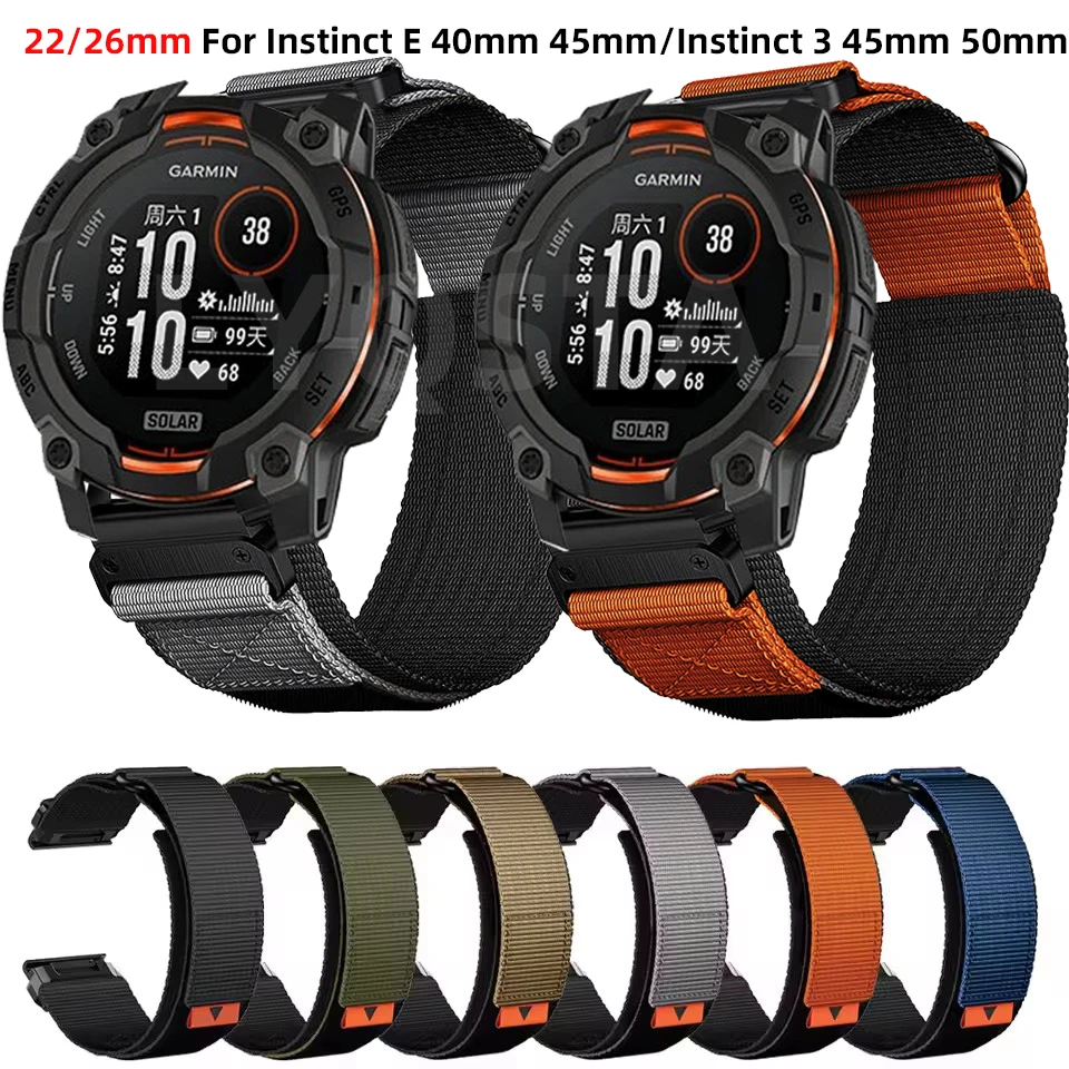 26 22mm Replacement Band Quickfit Wristband Compatible With Garmin Instinct 3 45 50mm Instinct E 45mm Instinct 2X Bracelet Strap