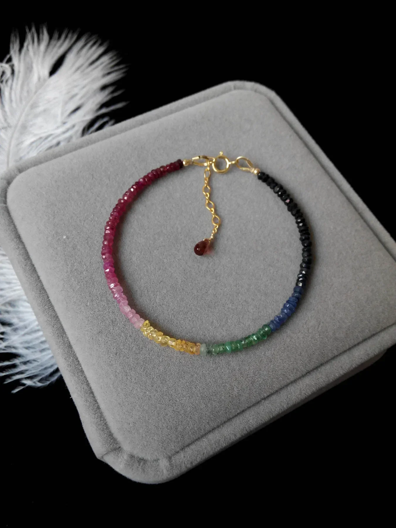 one set  Ruby/Sapphire/Emerlad roundel faceted 3-4mm necklace +bracelet 40cm 16cm  wholesale beads