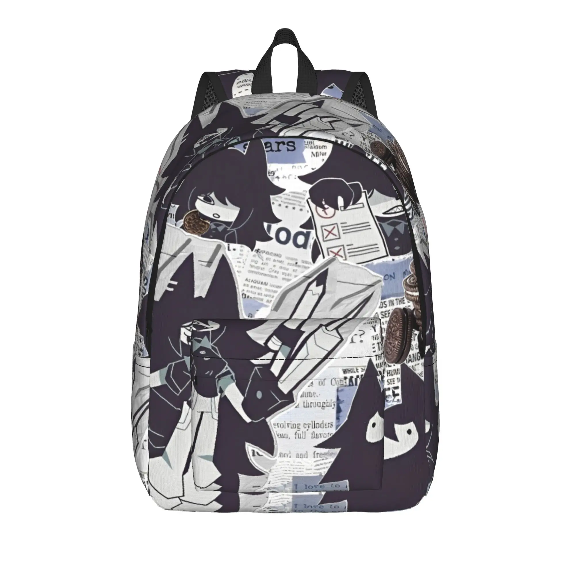 

Miss Circle Cartoon Backpack Lightweight Student Business Fundamental Paper Education Daypack for Men Women Laptop Shoulder Bag