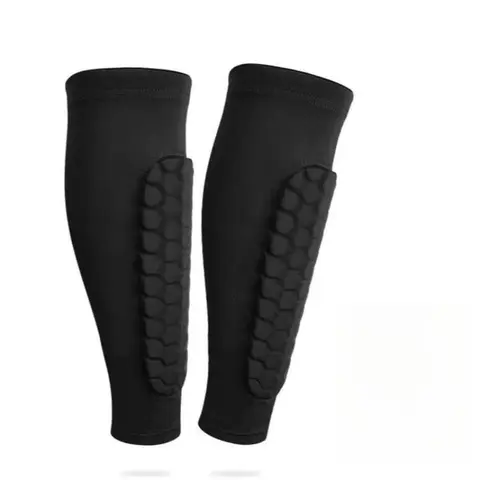 Petek Desenli Dizlikler - İnce Kesim Entegre Baldır Koruması Koşu, Yürüyüş, Bisiklet İçin Spor Darbe Koruma Ekipmanı