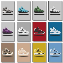 Modern Colorful Funky Sneakers Fashion Sports Shoes Canvas Painting Posters Prints Wall Art Pictures for Living Room Home Decor