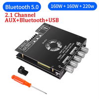 ZK-HT21 TDA7498E Amplifier Board Module DC15-36V Stereo Power Amplifier Module 160WX2+220W 2.1 Channel HiFi Bluetooth-Compatible