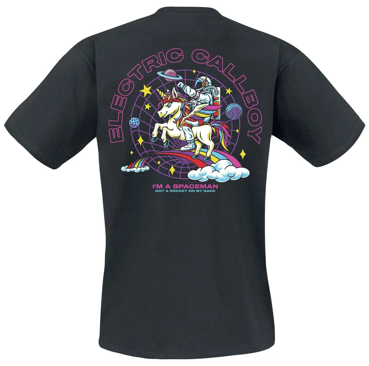 Electric Callboy Spaceman Unicorn Print T-shirt Men Women Electronic Core Band Unisex Short Sleeve Tee