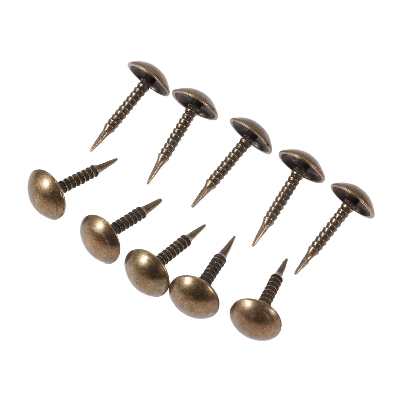DRELD 100Pcs Antique Brass Upholstery Nail Jewelry Wood Box Sofa Decorative Tack Stud Pushpin Doornail Furniture Hardware 8*15mm