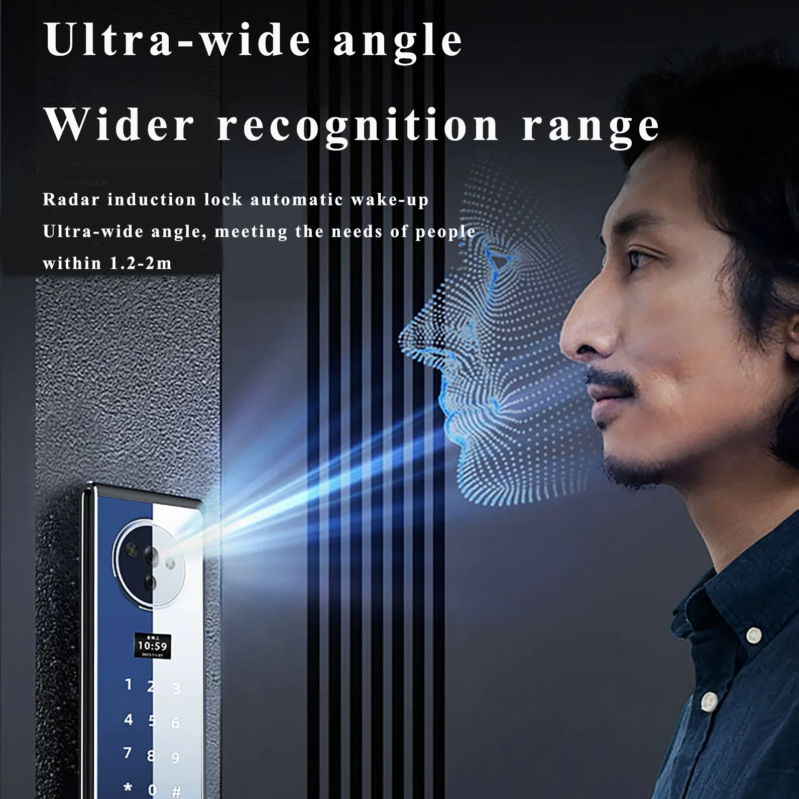 001 Intelligent Face Recognition Smart Door Lock Palmprint Fingerprint Fully Automatic Smart Lock