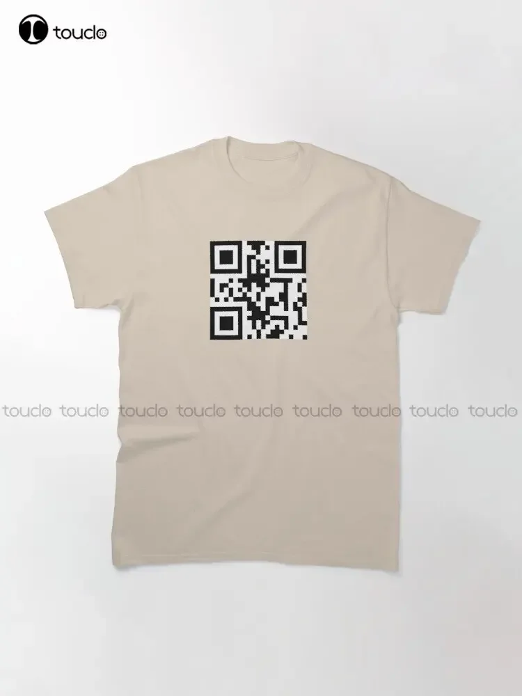 Rickroll Qr Code Sticker Classic T-Shirt Hawaiian Shirts Custom Aldult Teen Unisex Digital Printing Tee Shirts Xs-5Xl Streetwear