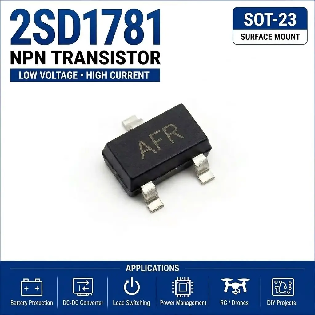 (100 pcs) 2SD1781 (Marking AFR) SOT-23 - NPN Transistor 60V 500mA