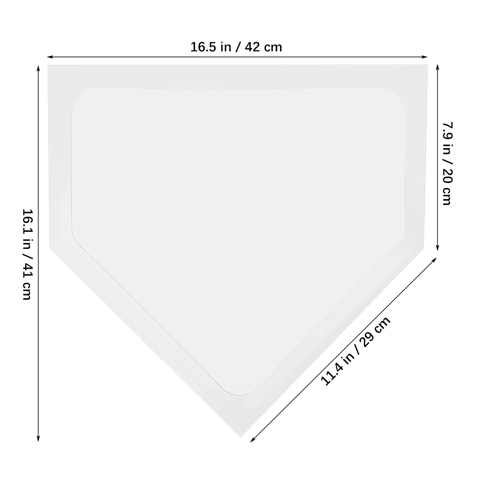 

Baseball Training Plate Tpe Construction Easy Clean Home Plate Marker for Pitchers Flat Ground Training Mat Sports Performance