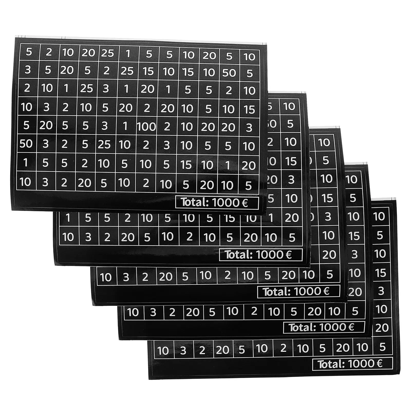 

50Pcs Euro Savings Box Stickers Money Tracker Labels for Coin Bank Cash Jar Tracker Sheets Euro Stickers