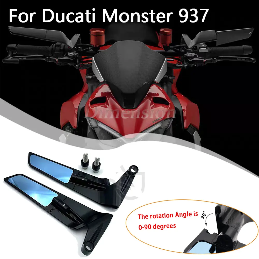 

For Ducati HYPERMOTARD 1100 821 796 939 Diavel Universal Motorcycle Mirror Wind Wing side Rearview Reversing mirror