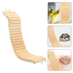 Hamster Toy Ladder Fence Hamster Cage Ornament Plaything Pet Wooden Toy Hamster Train Ladder Hedgehog Chinchilla Chew Toys