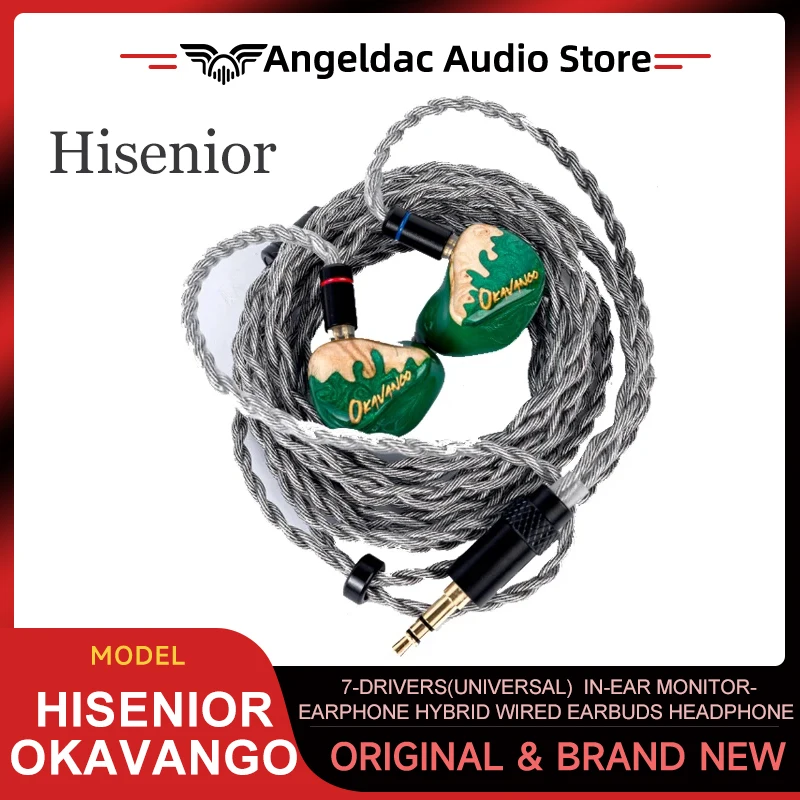 

Hisenior Okavango In-ear Monitor Earphone Hybrid 7-Drivers(Universal) Wired Earbuds Headphone 7hz Seeaudio