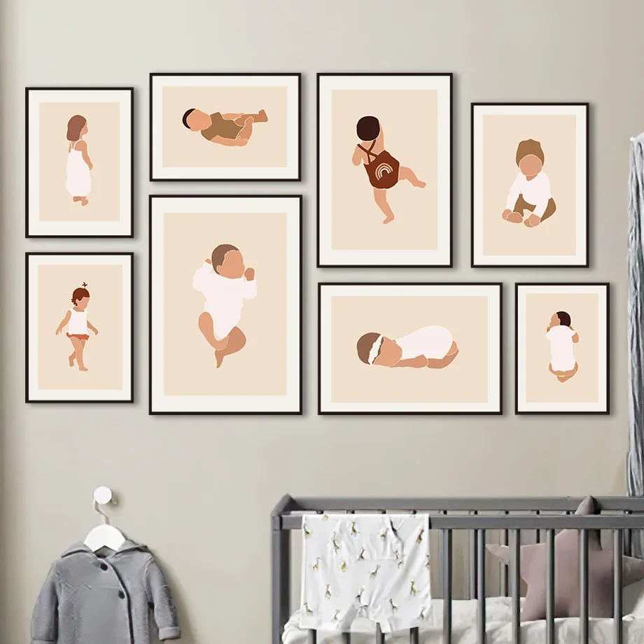 

Wall Art Canvas Painting Cute Baby Boy Girl Nursery Kids Nordic Posters And Prints Wall Pictures For Kids Room Bedroom Decor