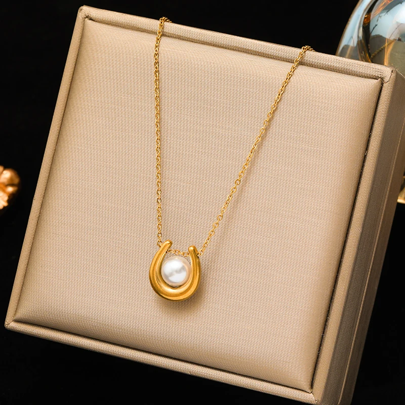 Eilieck 316l Roestvrij Staal Gouden Kleur Effen Kralen Ketting Voor Vrouwen Mode Nieuwe Partij Geschenk Hals Ketting Waterdichte Sieraden