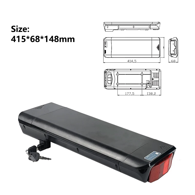 24V 36V 15Ah Rear Rack Folding Electric Bike Battery For iconBIT K9 Hiper Engine Fold X1 X3 EZEGO Fold LS STEP 26 SE NX 26 STEP