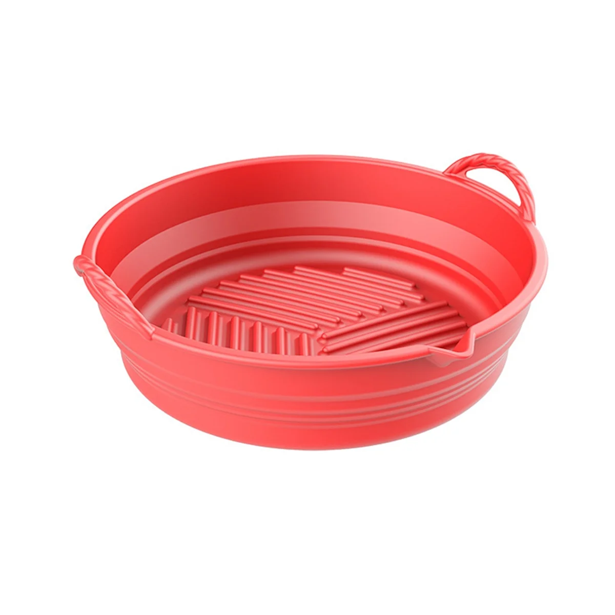 

The New Foldable Air Fried Pot Silicone Baking Pan Cushion Shaped Air Fried Pan Baking Air Cooker Pad(Red)