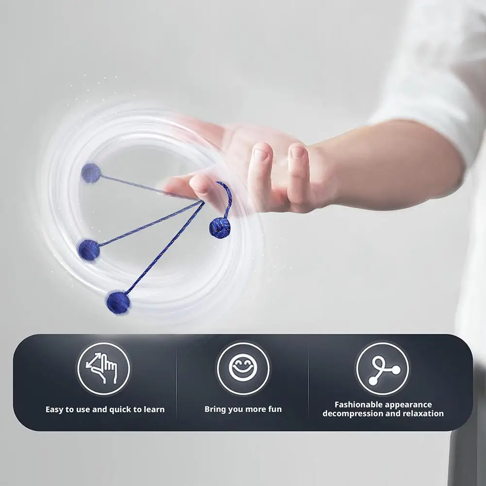 Fidget Beads Skill Begleri Toy Worry Bead Finger Skill Stress Relief Paracord ADHD Movement Finger Extreme Autism Stress W7K4