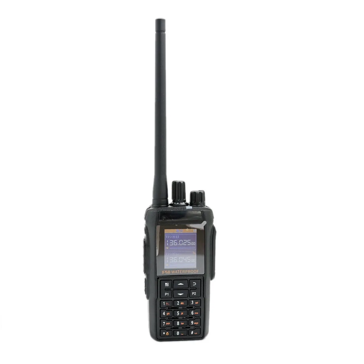 Handheld Two Way Radio 10W VOX VHF UHF Dual Bands Display Standby IP68 Waterproof USB Type C Charge Port Outdoor HAM Intercom