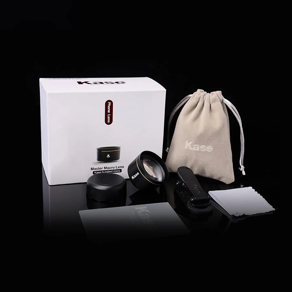 Kase HD Master Macro Phone Lens for iPhone 16 15 14 13 12 Pro Max/Samsung/Xiaomi/Android, 17mm Thread Mount/Metal Body