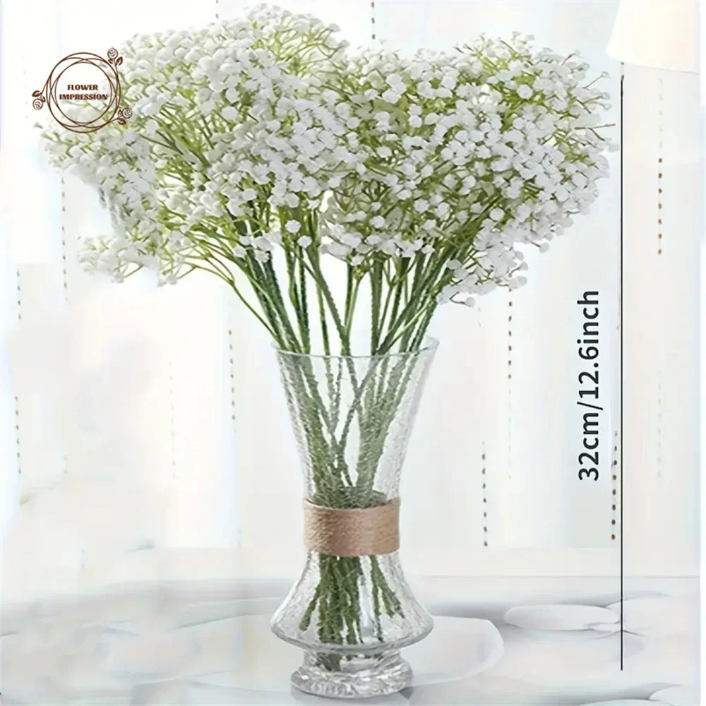 30 Stück künstliche Schleierkrautblumen, fühlen sich echt an, Gypsophila, geeignet für Hochzeit, Braut, Verlobung, Zuhause, Ornament, Raumdekoration