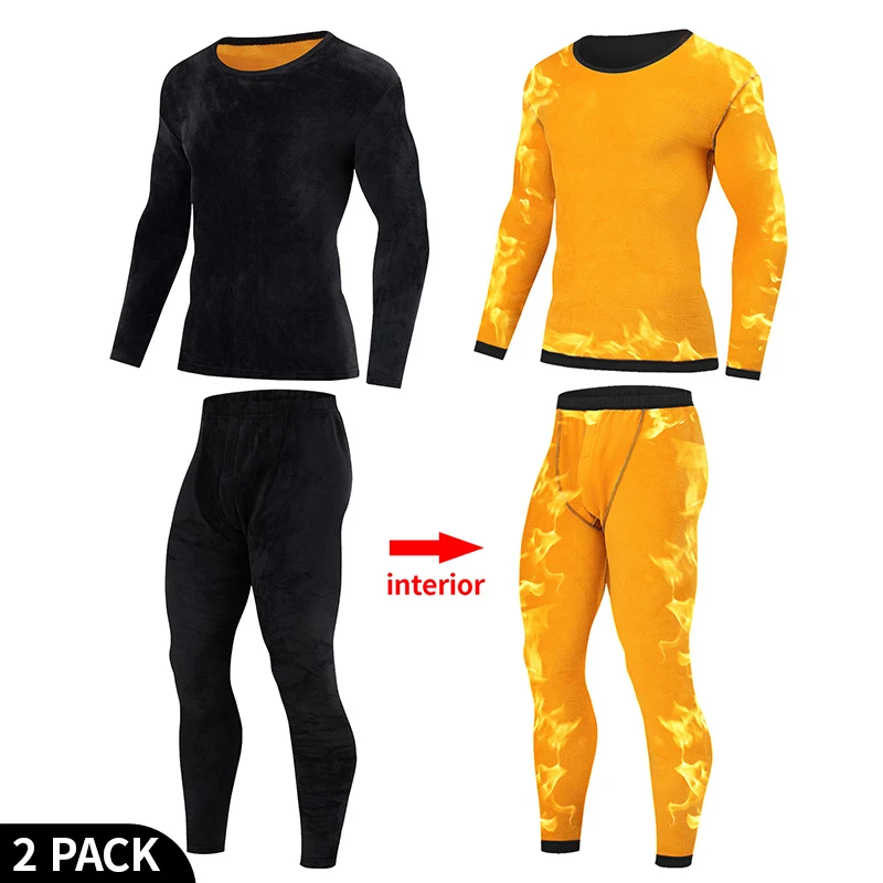 2-piece Autumn And Winter Gold Velvet Thick Casual Warm Underwear Set Cold Resistant And Warm Round Neck Top Elastic Waist Pants