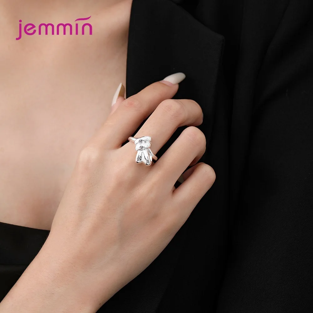 High-End Jewelry Accessory Genuine 925 Sterling Silver Opening Ring For Women Girls Wedding Engagement Fashion Ring Jewelry
