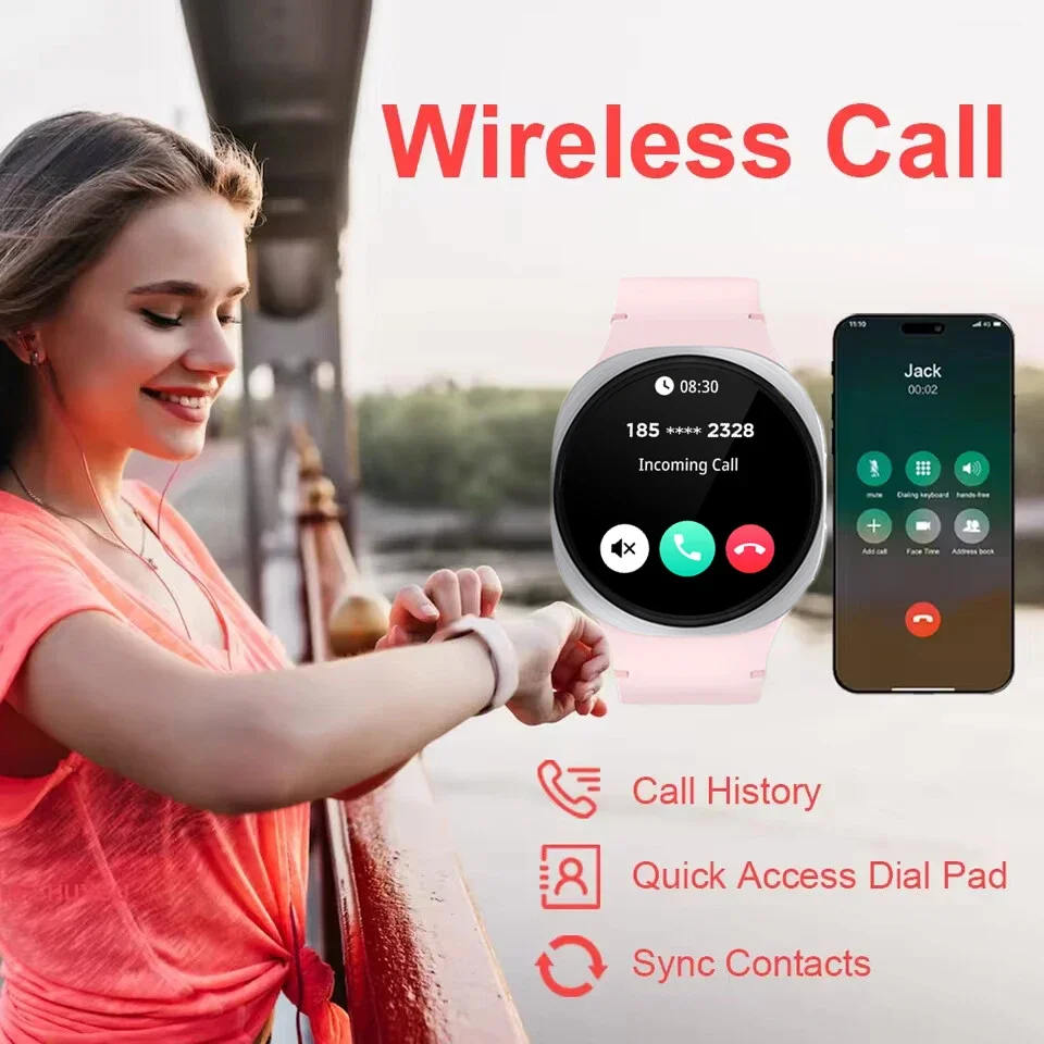 2025 New Watch 8 mini GPS Tracker Smartwatch Man Women Health Sport AMOLED Heart Rate NFC Bluetooth Call Waterproof Smartwatches