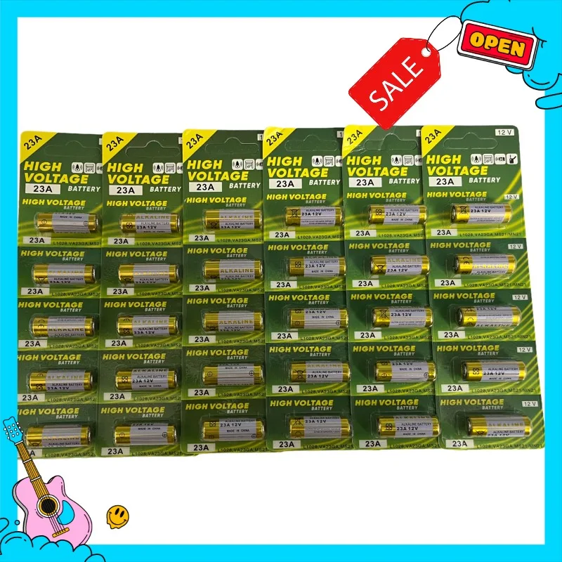12V 23A Battery for Doorbell Remote Control Electric Toys A23 Alkaline Battery Pack 23GA A23S E23A EL12 MN21 V23GA GP23A LRV08 - view 2