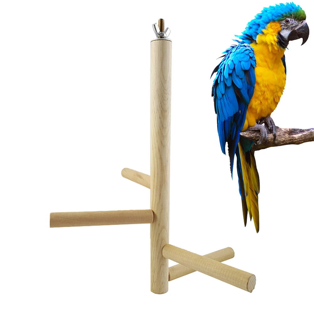 

Four-stage Rotatable Ladder Natural Birds Cage Toys Pets Birds Toys Wooden Bird Ladder Swing Exercise Parrot Parakeet Toy