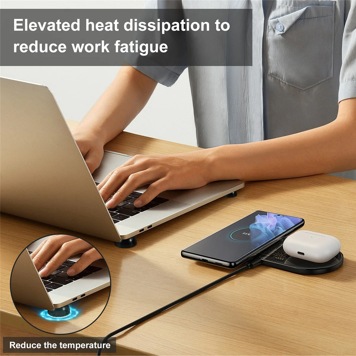 2-шт ноутбук ноутбук черный противоскользящий крутой шарик-подставка-холодильник