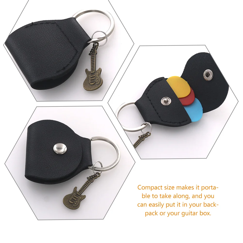 

Pick Bag Guitar Plectrum Holder Storage Picks Container Pouch Protector Organizer Pu Electric Case