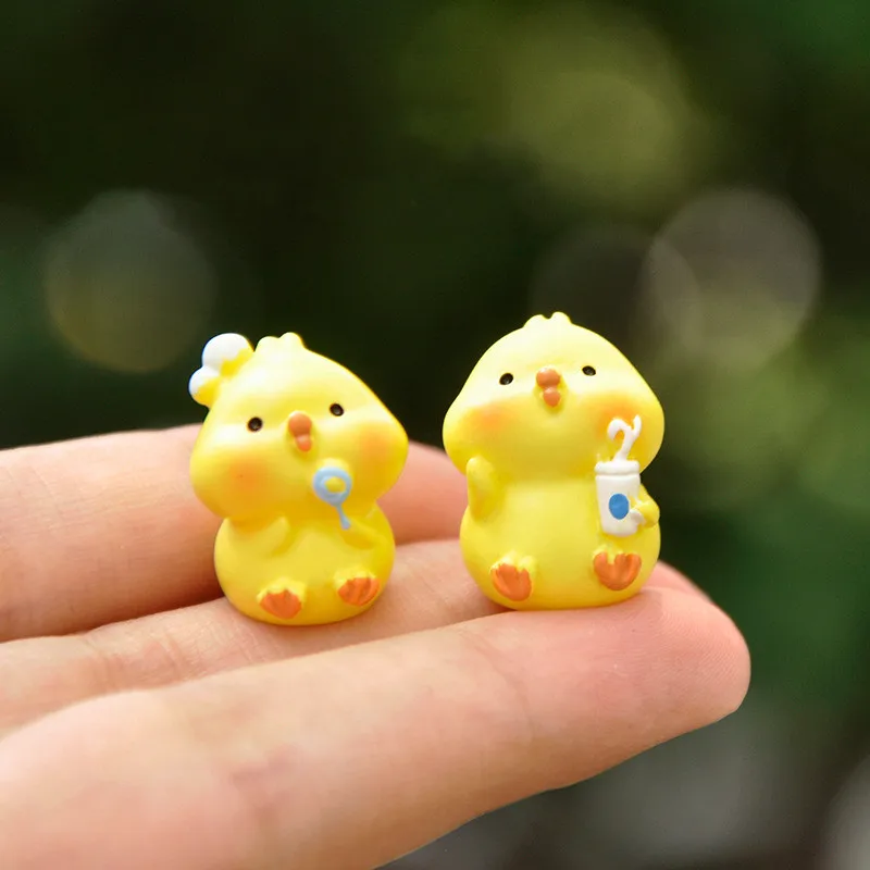 Figurinhas De Animais De Frango Amarelo Bonito, Micro Enfeites De Paisagem, Decorações De Casa, Decoração De Quarto, Acessórios De Mesa