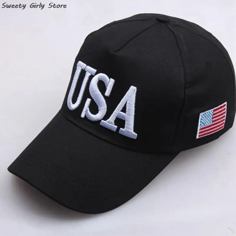 USA American Flag Sports Caps Fashion Cotton Baseball Cap Men Women Hip Hop Casquette Leisure Snapback Hat Sun Protection Visor