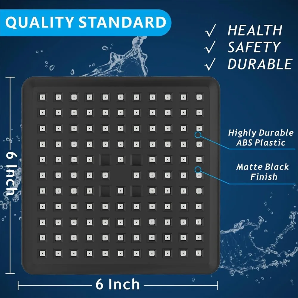 

Modern Water Saving Rain Shower Head Adjustable High Pressure Shower Head Square High Flow Bathroom Shower Head Bathroom