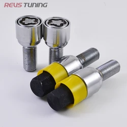 M14X1.5 Steel Anti Theft Ball Seat Security Car Wheel Lock Bolt Nuts Locking Lug Bolt For Audi VW Skoda Volvo