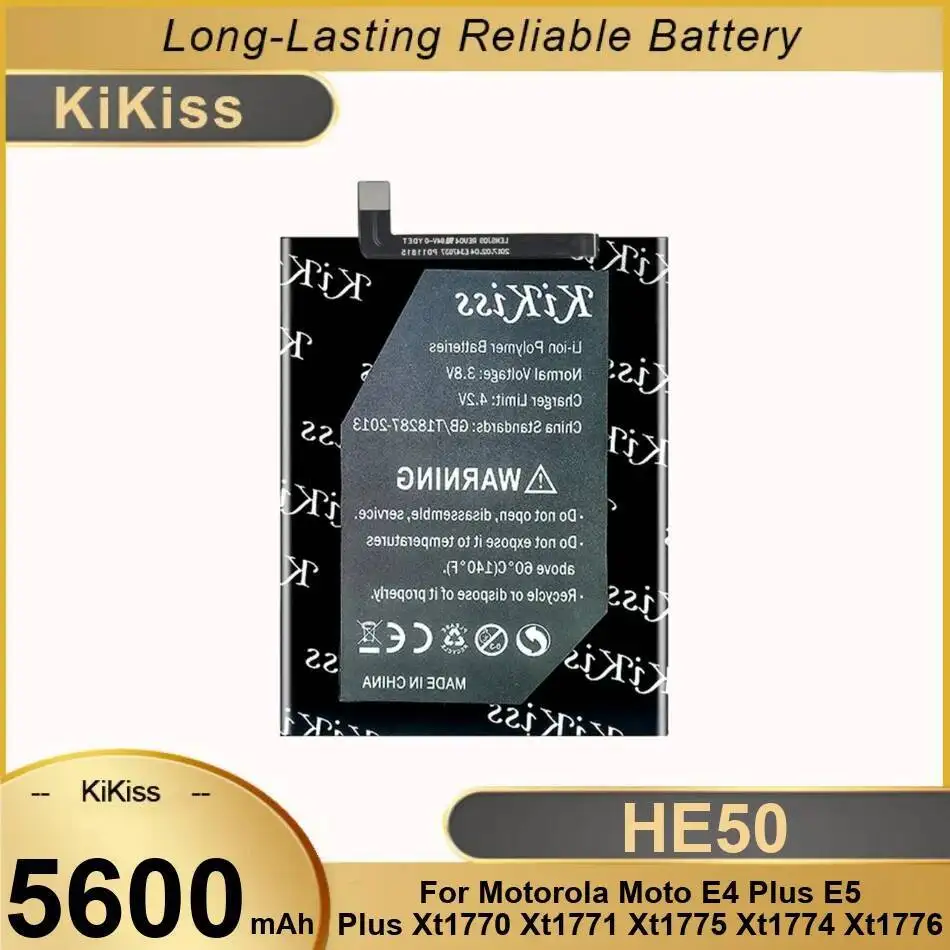 

Reliable Replacement Mobile Phone Battery 5600Mah HE50 For Motorola Moto E4 Plus E5 XT1770 XT1771 XT1775 XT1774 XT1776