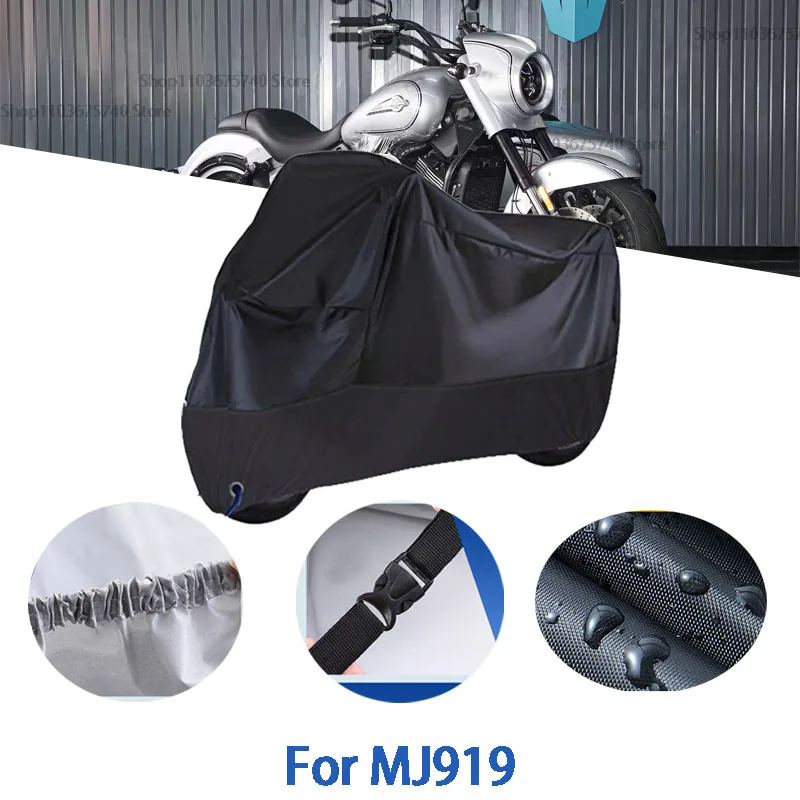 

Полные чехлы для мотоцикла MJ919, автомобильные чехлы на открытом воздухе, защита от солнца, пыли, без ушей, утолщенные оксфордские чехлы, аксессуары