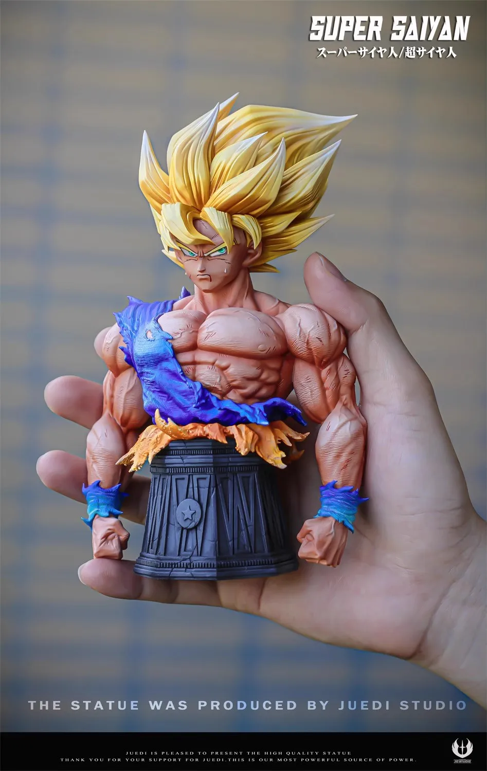 36Cm Jd Studio Gk Dragon Ball Z Super Saiyan Son Goku Kakarotto Anime Action Figure Collectible Garage Kit Model Statue Toys