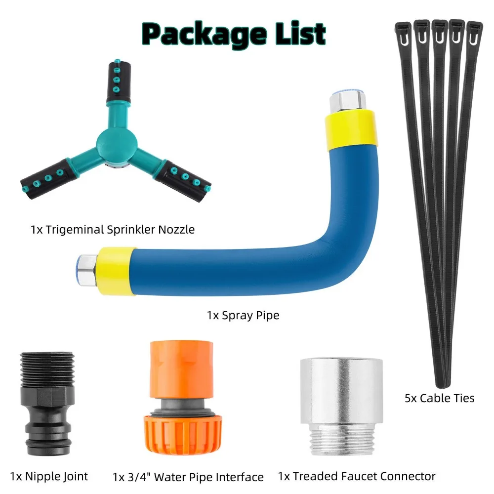 360 درجة الدورية الترامبولين الرش التلقائي سقي دوامة الحيوانات الأليفة الاستحمام الرش قابل للتعديل حديقة الري فوهة #6