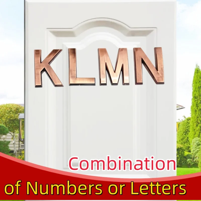 

Letterbox Letter Stickers Red Copper Bronze Plaque House Number Hotel Door Plate Address Digits Sign Adhesive Decoration