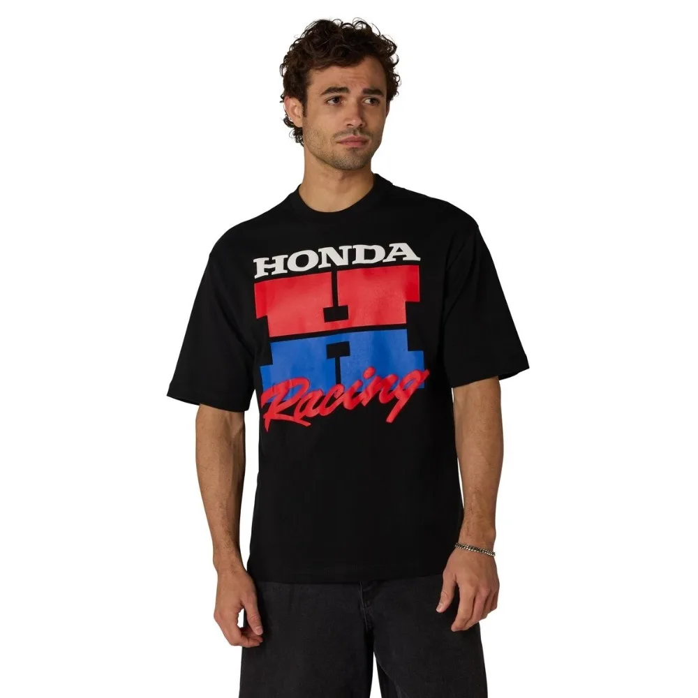 

Футболка Honda для мужчин и женщин, спортивная, летняя, хлопковая, для езды по бездорожью, с коротким рукавом, весенняя новинка, для мотогонок