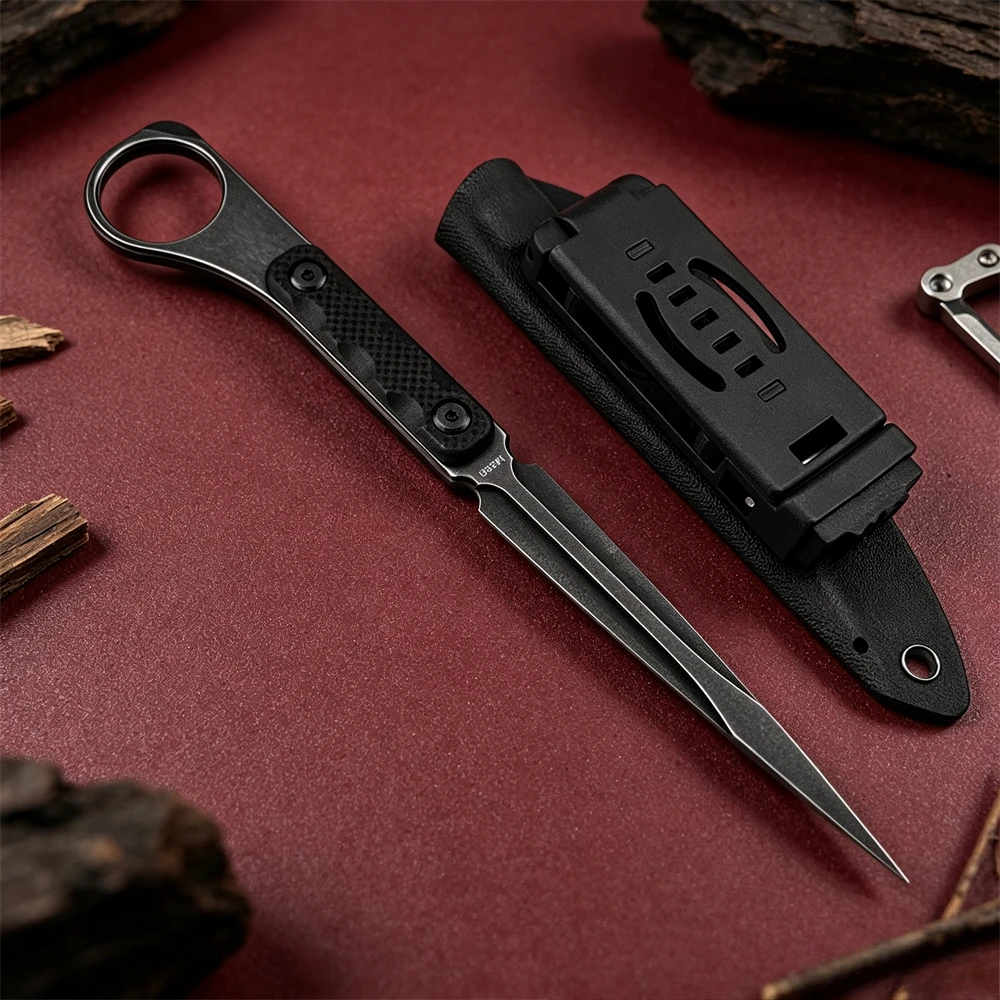 سكين تخييم محمول ذو نصل ثابت م - مراجعة Outdoor Hunting Gifts وسعره