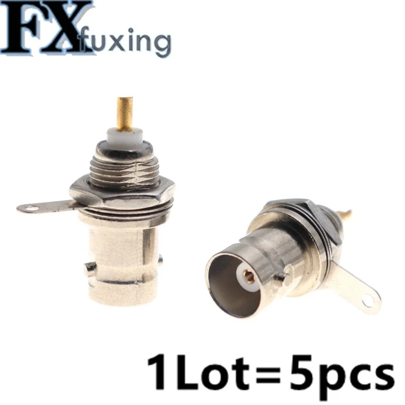 

5Pcs/lot BNC Female Socket Q9 Solder Connector Chassis Panel Mount Coaxial Cable For Welding Machine Parts Video BNC connector