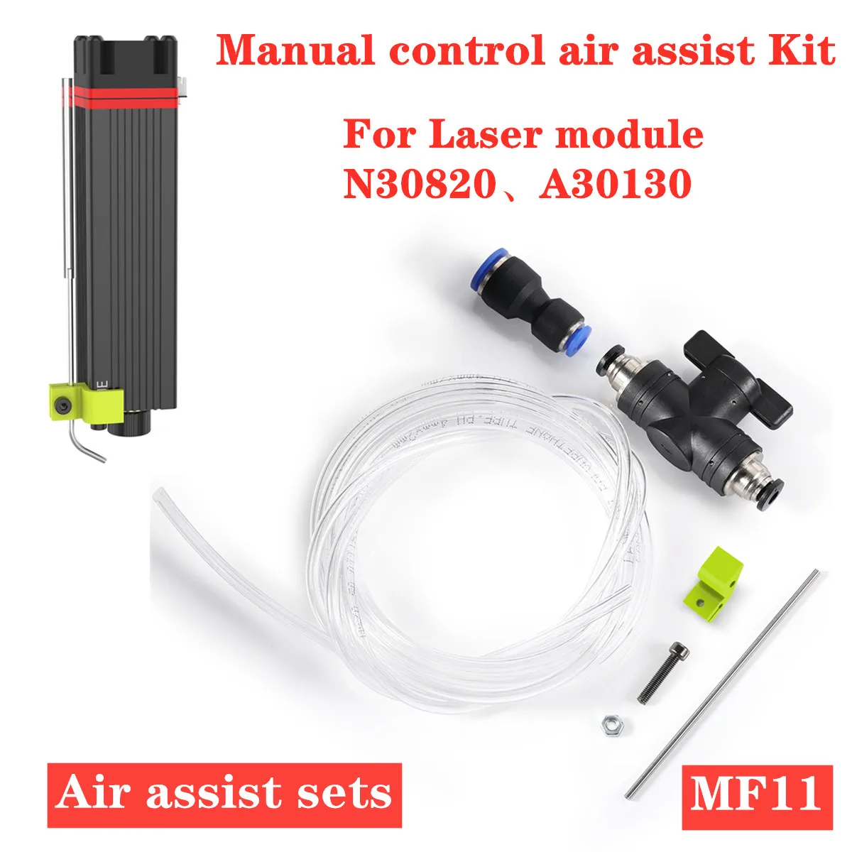 KIT de Asistencia de aire de CONTROL MANUAL NEJE AF6 KF8 MF8/MF11 para MODULE-1.5MPA láser NEJE para A40640,N40630,N30820, etc. Módulo láser