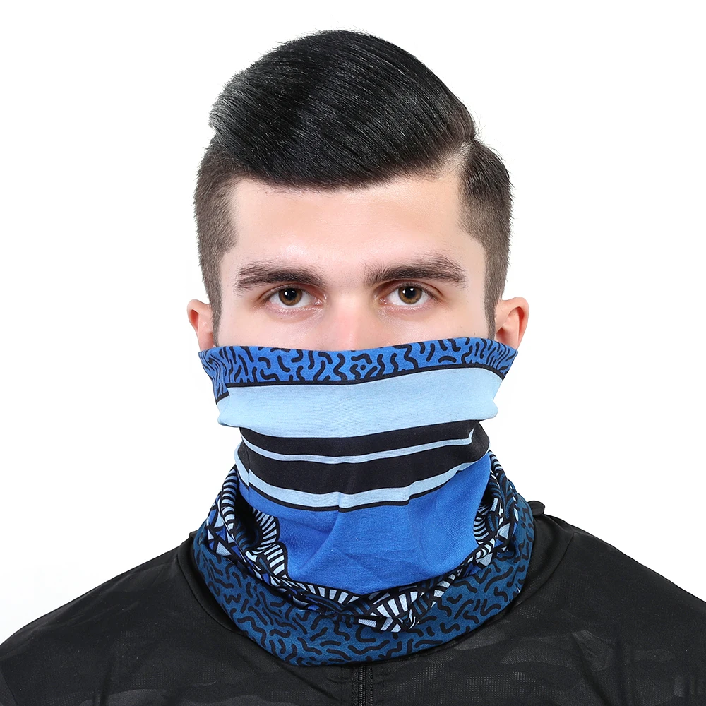 Multifunktionale nahtlose Radfahren Stirnbänder für Frauen Männer Streifen Gesicht Bandanas Kopfschmuck Sport Maske Fahrrad Sturmhaube Halstuch – Detail 11