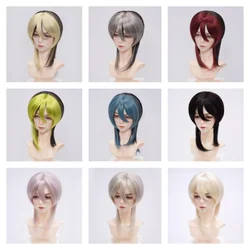 BJD Wigs Short Hair for 1/3 1/4 Dolls SD MSD MDD Wigs Doll Gold Black Pink Brown Blue Grey Hair