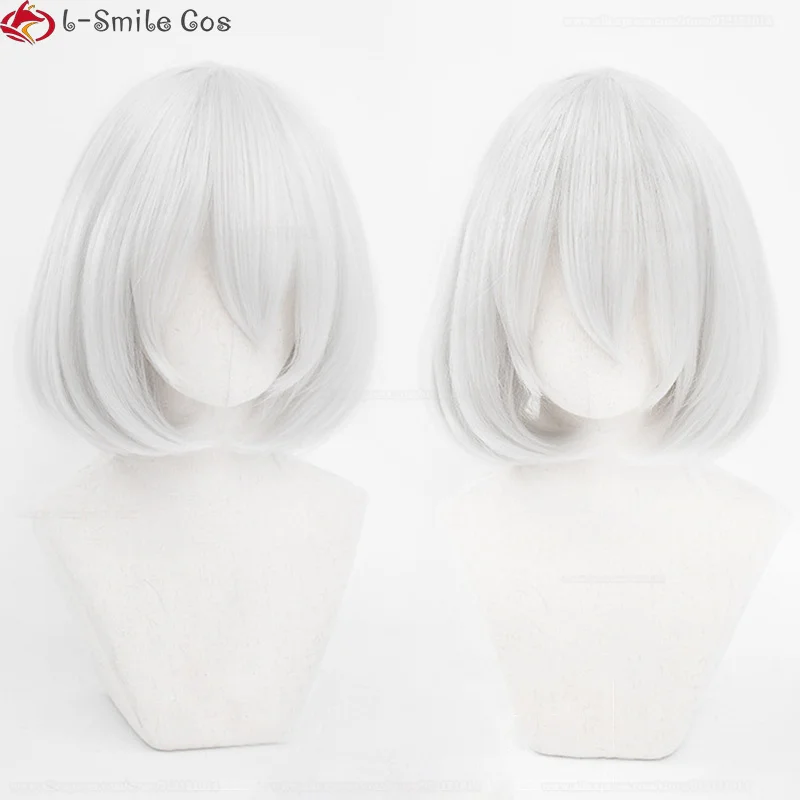 High Quality YoRHa No. 2 Type B 2B YoRHa No.9 Type S 9S Cosplay Wig Short Silver White Heat Resistant Synthetic Hair Party Wigs